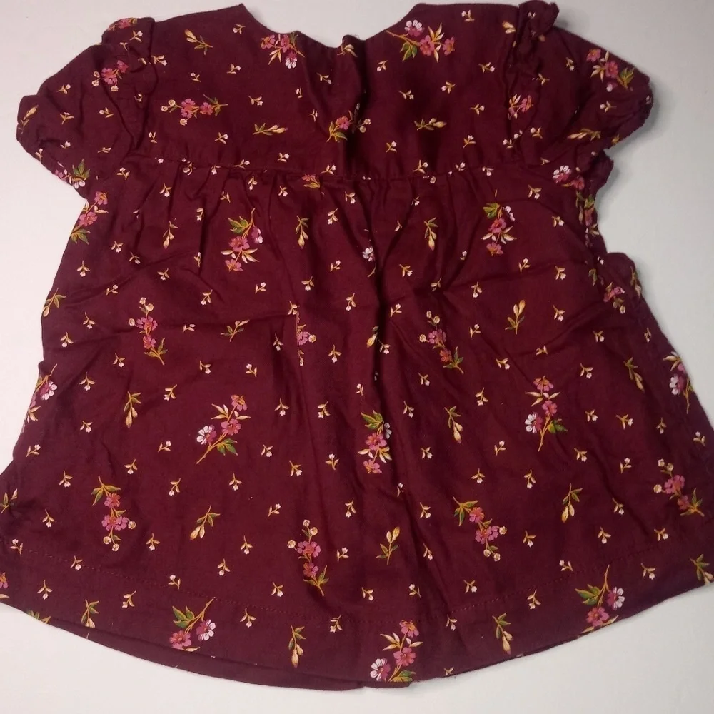 Girls Gap floral short sleeve button down shirt - Picture 14 of 14